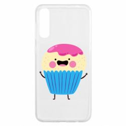 Чехол для Samsung A50 Funny cupcake with smile - PrintSalon
