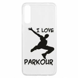 Чехол для Samsung A50 I love parkour - PrintSalon