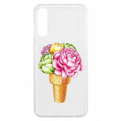 Чехол для Samsung A50 Ice cream flowers - PrintSalon