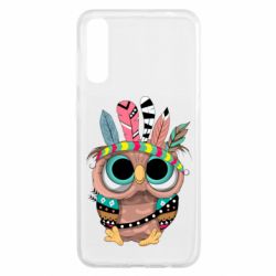 Чехол для Samsung A50 Little owl with feathers - PrintSalon
