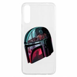 Чехол для Samsung A50 Mandalorian Helmet profil - PrintSalon