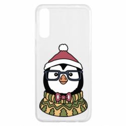 Чехол для Samsung A50 New Year's Penguin - PrintSalon