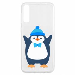 Чехол для Samsung A50 Penguin in a hat - PrintSalon