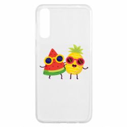 Чехол для Samsung A50 Pineapple with watermelon - PrintSalon
