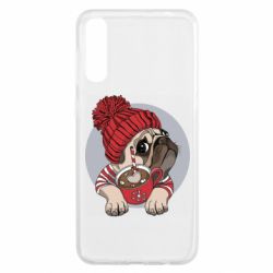 Чехол для Samsung A50 Pug And Coffee - PrintSalon