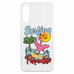 Чехол для Samsung A50 Surfing Paradise Flamingo - PrintSalon