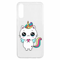 Чехол для Samsung A50 The cat is unicorn - PrintSalon