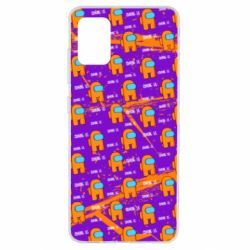Чехол для Samsung A51 Among Us and grunge background - PrintSalon