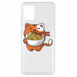 Чехол для Samsung A51 Cat and Ramen - PrintSalon