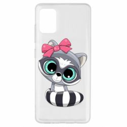 Чехол для Samsung A51 Cute raccoon - PrintSalon