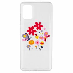 Чехол для Samsung A51 Flowers and Butterflies - PrintSalon