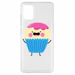 Чехол для Samsung A51 Funny cupcake with smile - PrintSalon