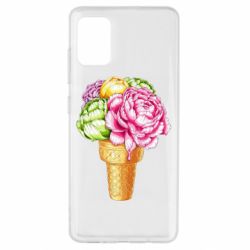 Чехол для Samsung A51 Ice cream flowers - PrintSalon