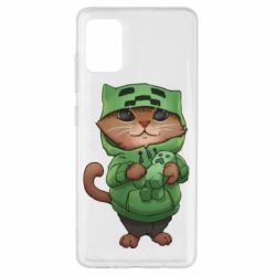 Чехол для Samsung A51 Кот Майнкрафт - PrintSalon