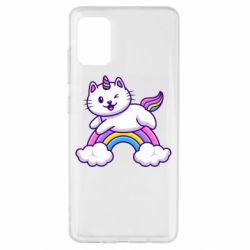 Чехол для Samsung A51 Котик-единорог - PrintSalon