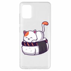 Чехол для Samsung A51 Котик. Суши-кровать - PrintSalon