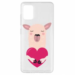 Чохол для Samsung A51 Lama with heart - PrintSalon