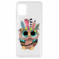 Чехол для Samsung A51 Little owl with feathers - PrintSalon