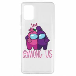 Чехол для Samsung A51 Love is Among Us - PrintSalon