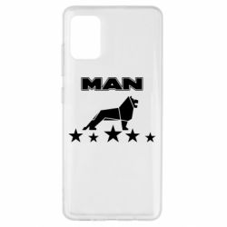 Чехол для Samsung A51 Man lion and stars - PrintSalon