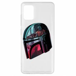 Чехол для Samsung A51 Mandalorian Helmet profil - PrintSalon