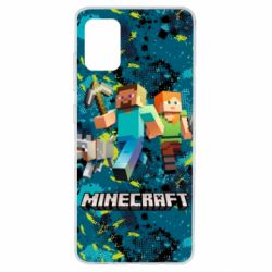 Чохол для Samsung A51 Minecraft Steve Alex And Dog - PrintSalon