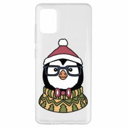 Чехол для Samsung A51 New Year's Penguin - PrintSalon