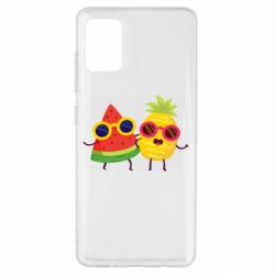 Чехол для Samsung A51 Pineapple with watermelon - PrintSalon