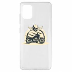 Чехол для Samsung A51 Skull and Bike - PrintSalon