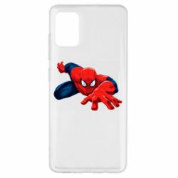Чехол для Samsung A51 Spiderman and jump - PrintSalon