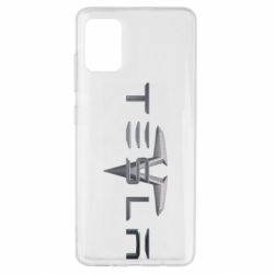 Чехол для Samsung A51 Tesla Car logo - PrintSalon