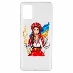Чехол для Samsung A51 Украинская девушка в венку