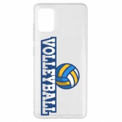 Чехол для Samsung A51 Volleyball text and ball - PrintSalon