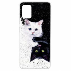 Чехол для Samsung A51 Yin and Yang cats - PrintSalon