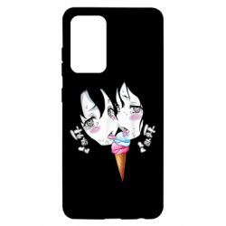 Чехол для Samsung A52 5G Ahegao girl eating ice cream - PrintSalon