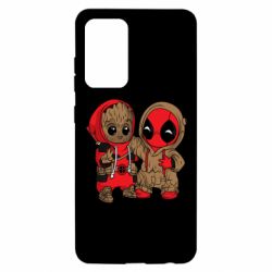 Чехол для Samsung A52 5G Baby Groot And Deadpool - PrintSalon
