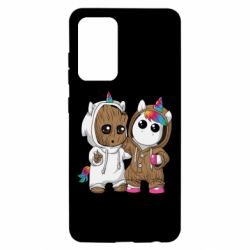 Чехол для Samsung A52 5G Baby Groot And Unicorn - PrintSalon