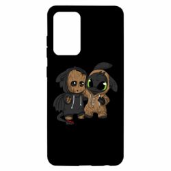 Чехол для Samsung A52 5G Groot And Toothless - PrintSalon