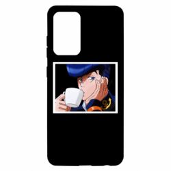 Чехол для Samsung A52 5G Higashikata Josuke drinking tea - PrintSalon