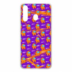 Чохол для Samsung A60 Among Us and grunge background-PrintSalon Чохол для Samsung A60 Among Us and grunge background