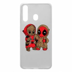 Чехол для Samsung A60 Baby Groot And Deadpool - PrintSalon