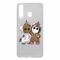 Чехол для Samsung A60 Baby Groot And Unicorn - PrintSalon