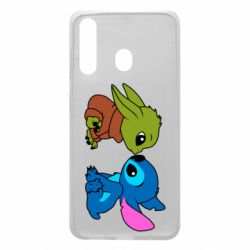Чехол для Samsung A60 Baby Yoda And Stitch - PrintSalon