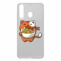 Чехол для Samsung A60 Cat and Ramen - PrintSalon