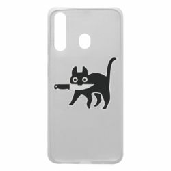 Чехол для Samsung A60 Cat with a knife - PrintSalon
