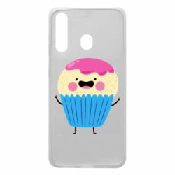 Чехол для Samsung A60 Funny cupcake with smile - PrintSalon