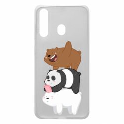 Чехол для Samsung A60 Гризли Панда и Белый - PrintSalon