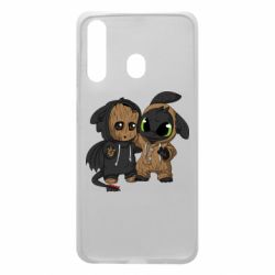 Чехол для Samsung A60 Groot And Toothless - PrintSalon
