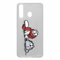 Чехол для Samsung A60 Кот Саймона Зима - PrintSalon