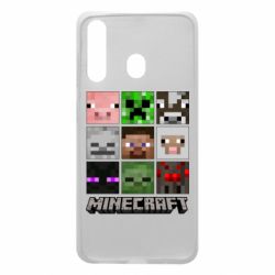 Чохол для Samsung A60 Minecraft character heads - PrintSalon